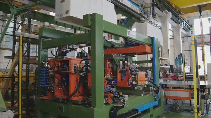 Refrigerator’s Liner Piercing Line with die and Vacuum Cups Transfer Device